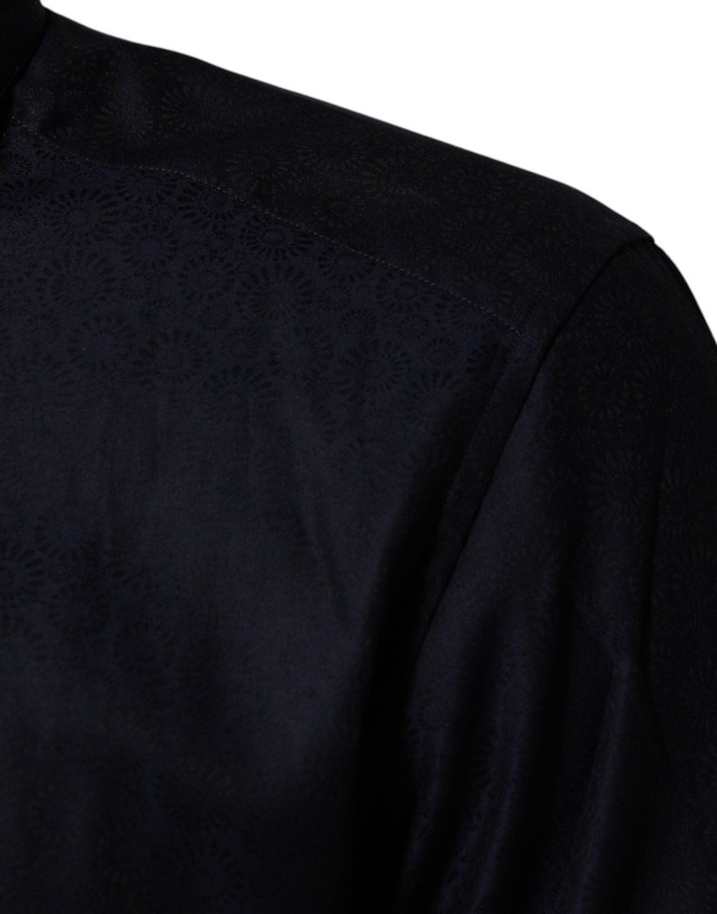 Dolce & Gabbana Blue Cotton Collared Long Sleeve GOLD Men Dress Shirt Goud