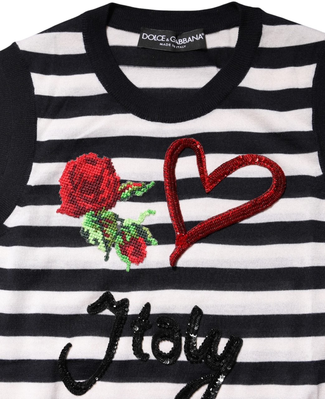 Dolce & Gabbana Black White Cashmere Silk Sleeveless Top Divers