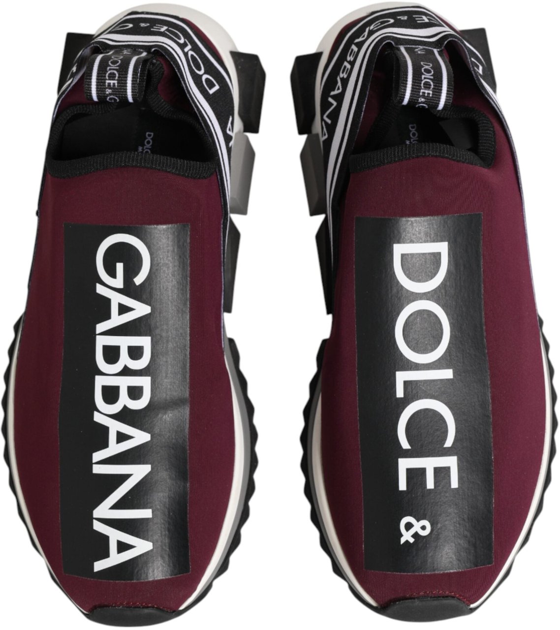 Dolce & Gabbana Maroon Slip On Sorrento Men Sneakers Shoes Maroon