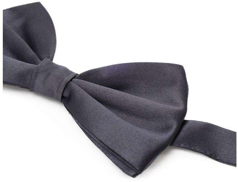 Dolce & Gabbana Dolce & Gabbana Gray Silk Bowtie Grijs