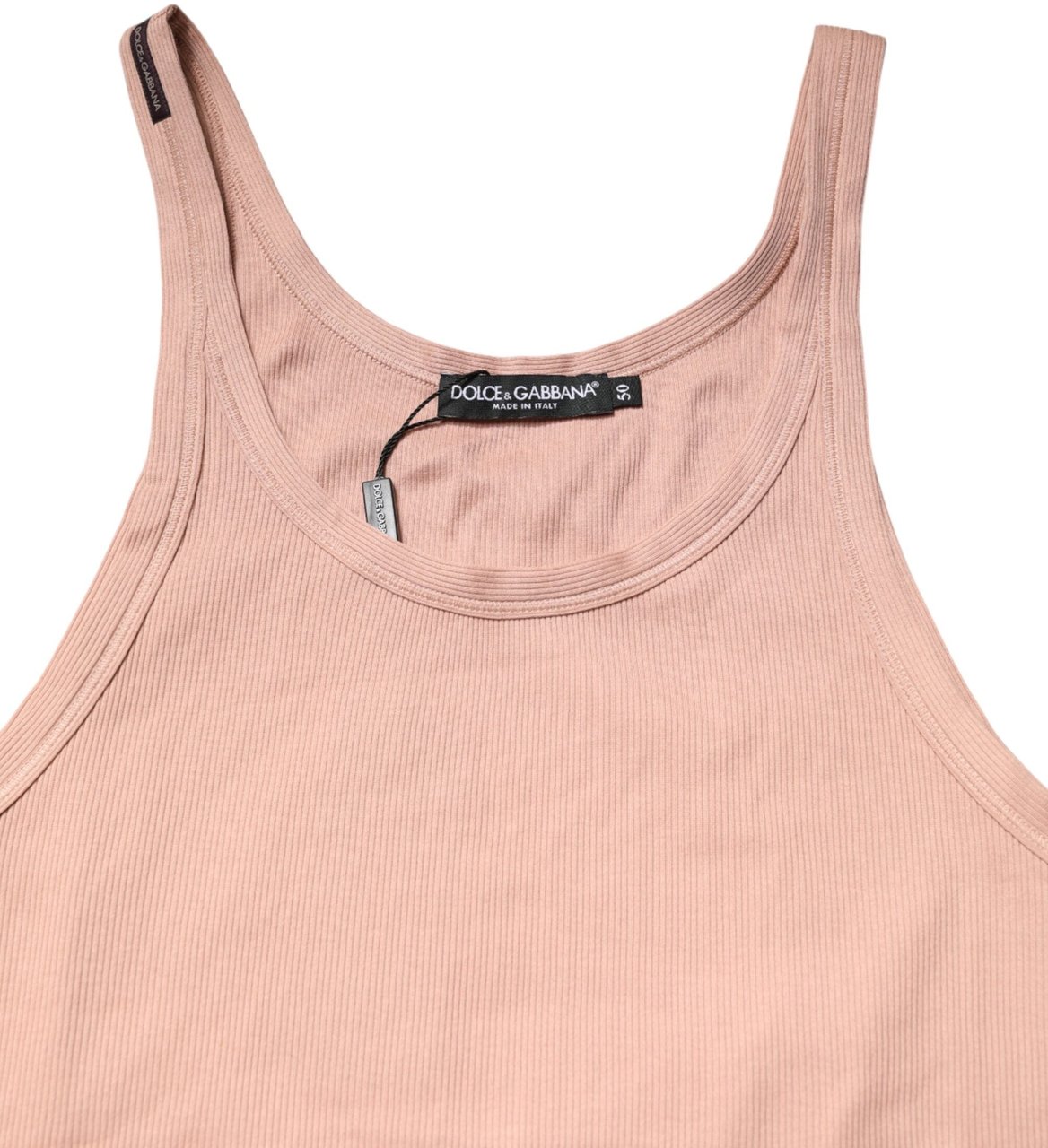 Dolce & Gabbana Pink Sleeveless Round Neck Tank Top T-shirt Roze