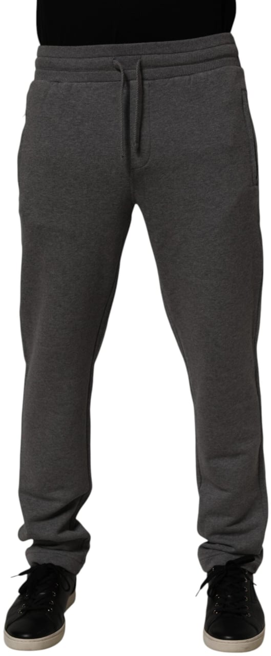 Dolce & Gabbana Gray Cotton Jogger Sweatpants Trouser Pants Grijs