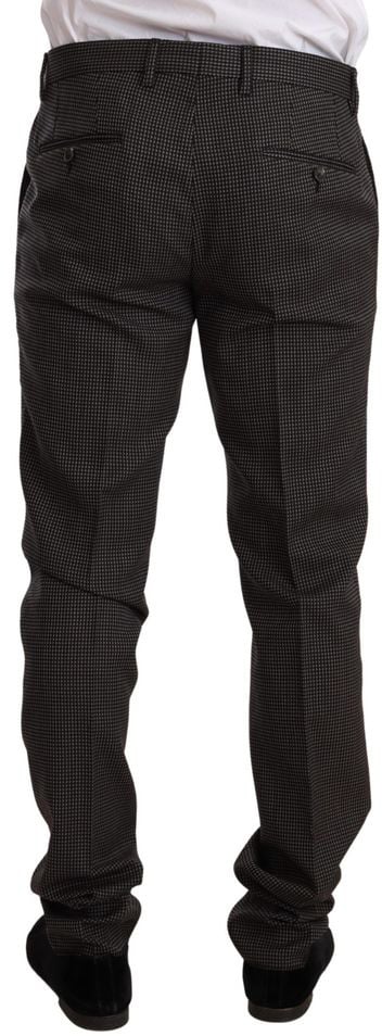 Dolce & Gabbana Black Virgin Wool Two-Piece Suit Zwart