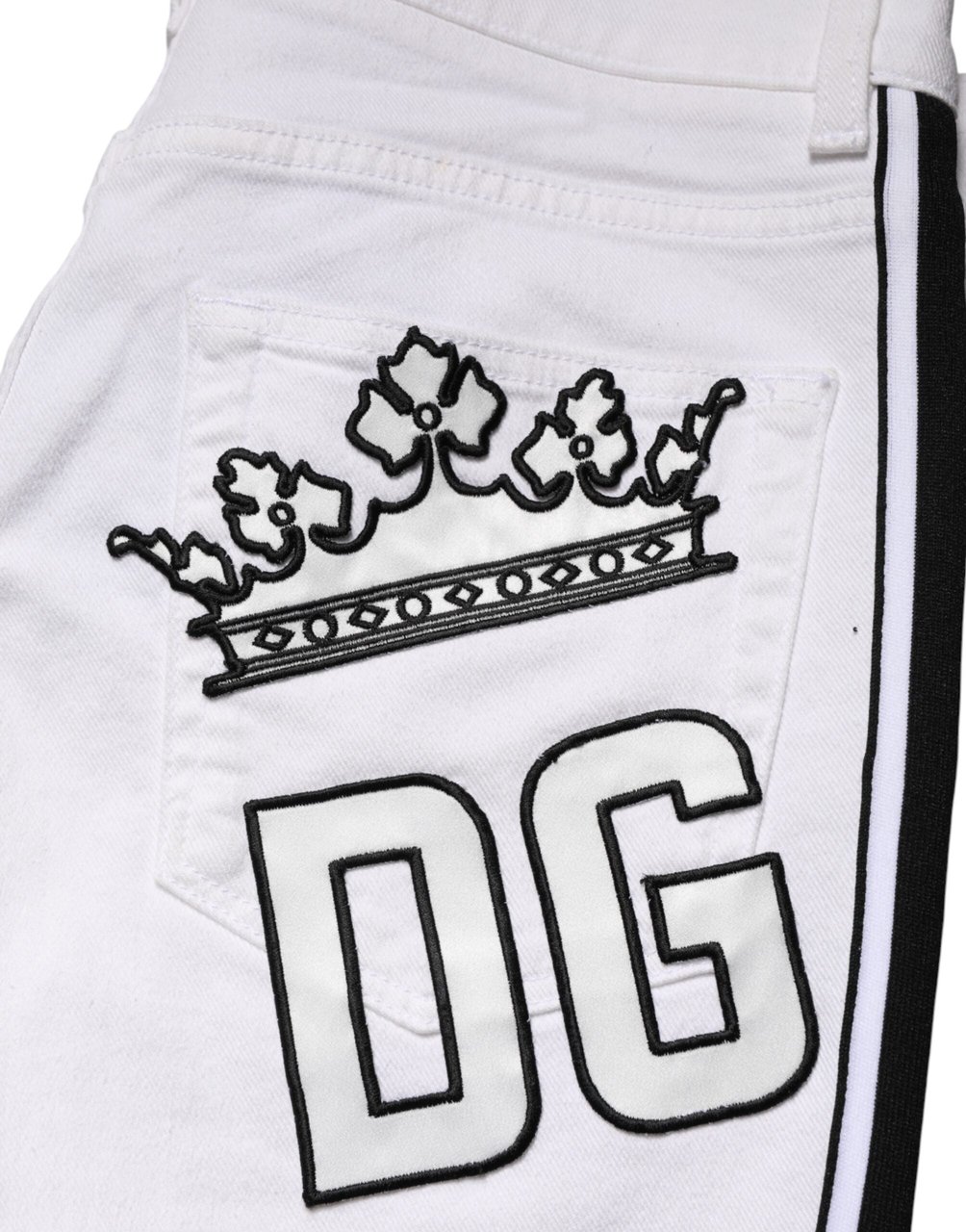 Dolce & Gabbana White Cotton Stretch Skinny Men Denim Jeans Wit