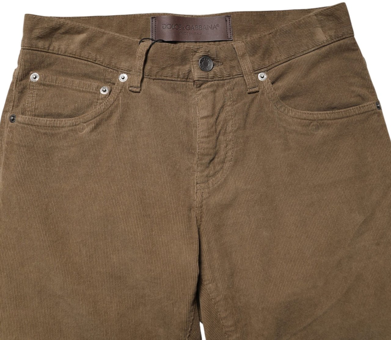 Dolce & Gabbana Brown Cotton Stretch Skinny Men Denim Jeans Bruin
