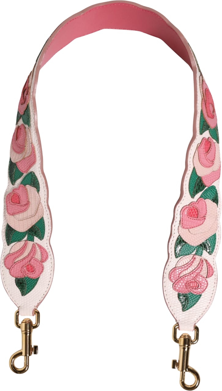 Dolce & Gabbana Strap White Floral Calf Leather Bag Accessory Shoulder Wit