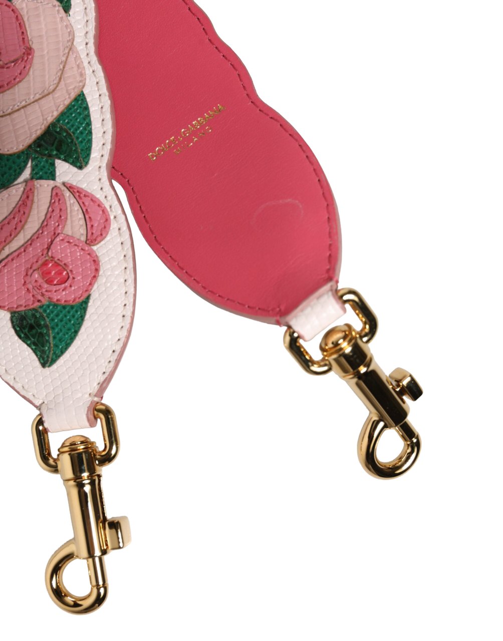 Dolce & Gabbana Strap White Floral Calf Leather Bag Accessory Shoulder Wit