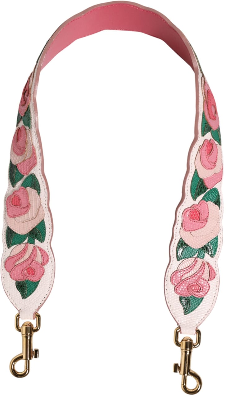Dolce & Gabbana Strap White Floral Calf Leather Bag Accessory Shoulder Wit