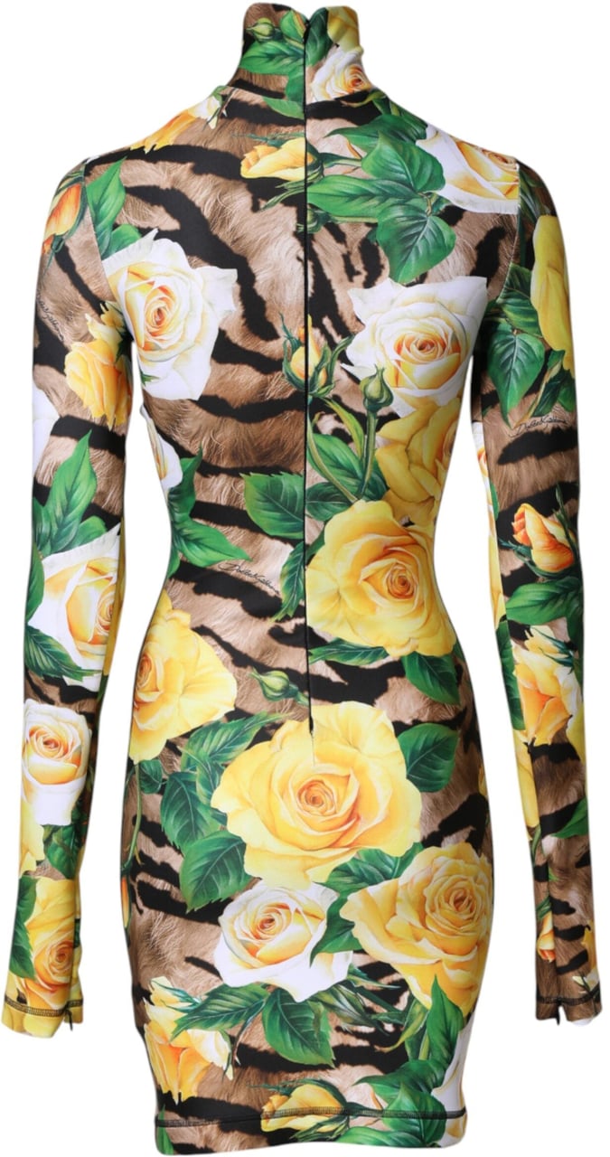 Dolce & Gabbana Multicolor Floral Print Sheath Mini Dress Divers