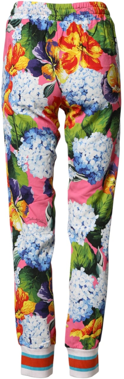 Dolce & Gabbana Multicolor Floral Mid Waist Jogger Pants Divers