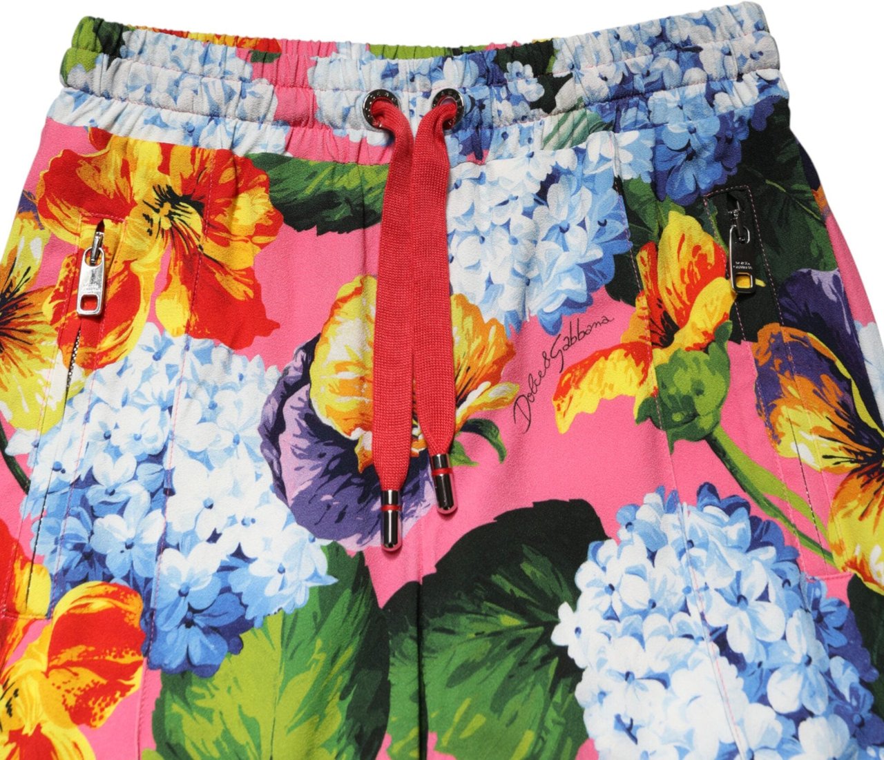 Dolce & Gabbana Multicolor Floral Mid Waist Jogger Pants Divers