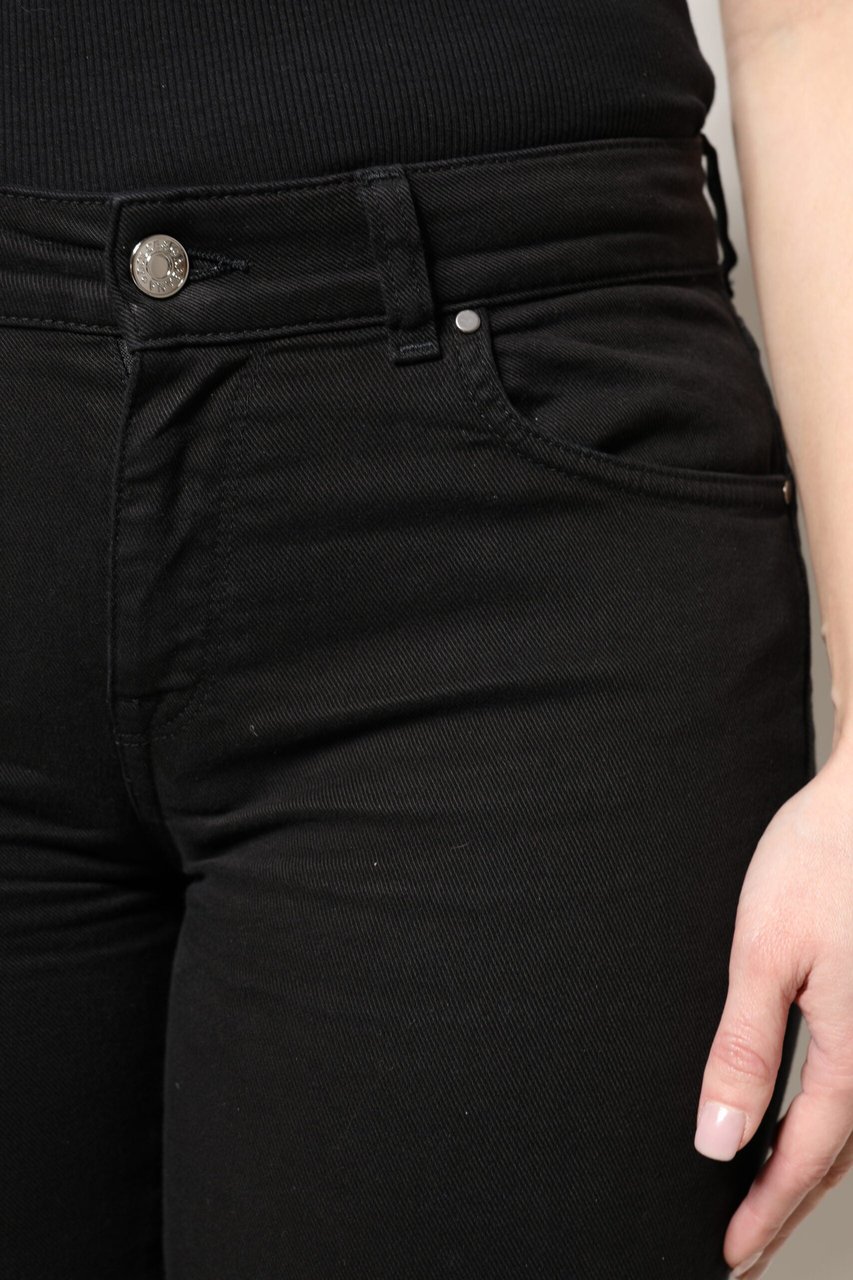 Dolce & Gabbana Black Cotton High Waist Skinny Denim Jeans Zwart