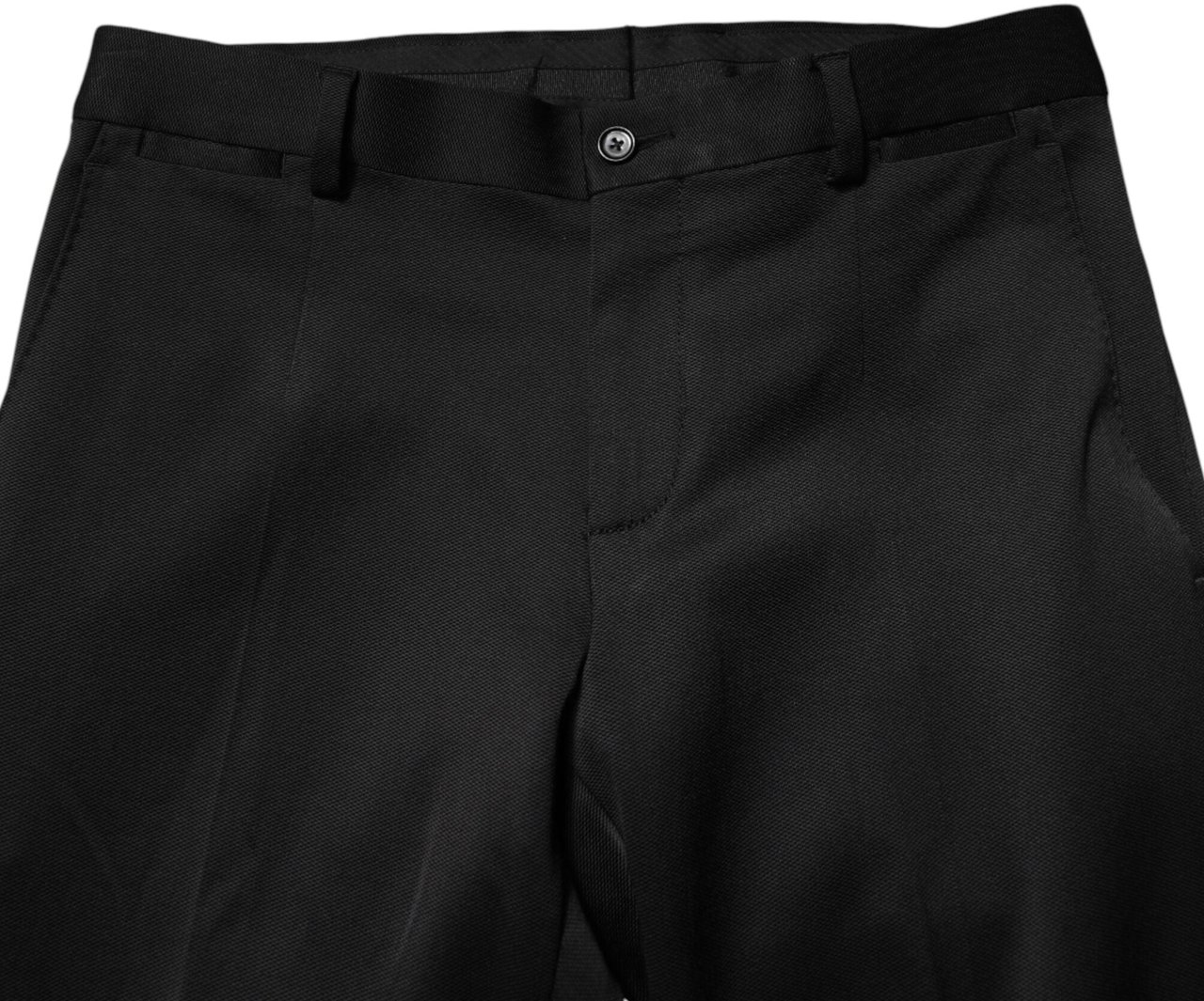 Dolce & Gabbana Black Viscose Dress Formal Men Trousers Pants Zwart