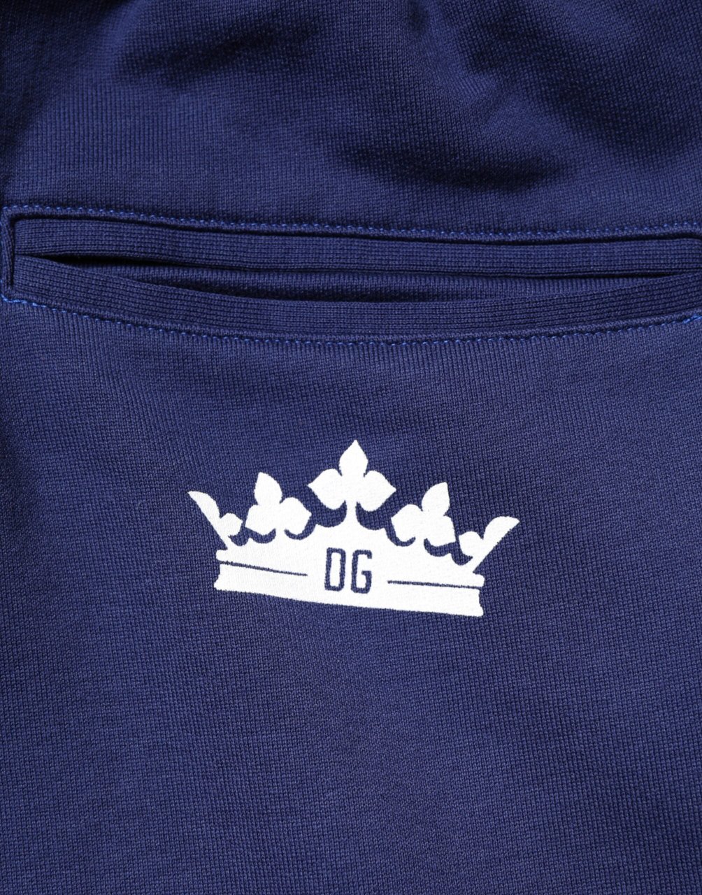 Dolce & Gabbana Blue Cotton Mid Waist Jogger Trousers Pants Blauw