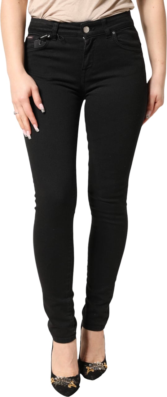 Dolce & Gabbana Black Cotton Stretch Skinny Denim Jeans Zwart