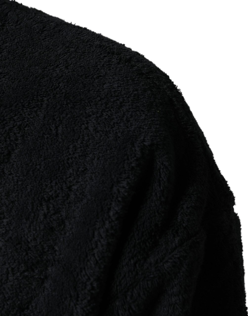 Dolce & Gabbana Black Cotton V-Neck Men Sweatshirt Sweater Zwart