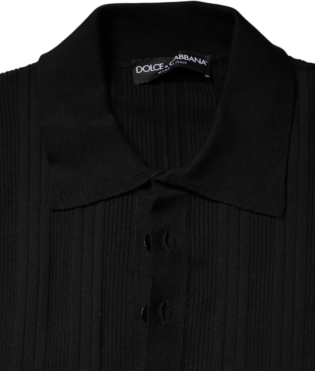 Dolce & Gabbana Black Crest Long Sleeve Men Pullover Sweater Zwart