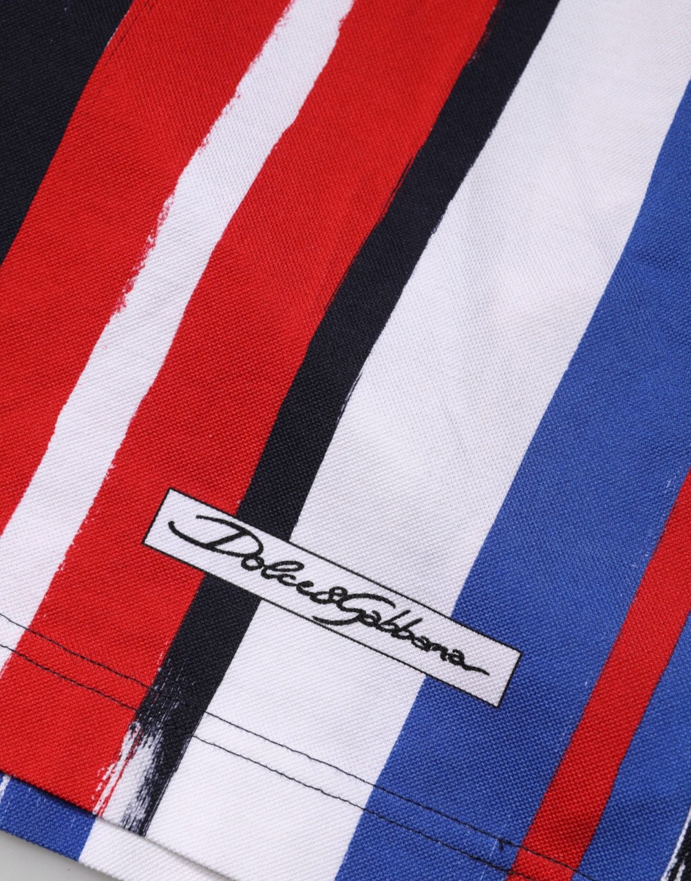 Dolce & Gabbana Multicolor Stripes Cotton Men Polo T-shirt Divers