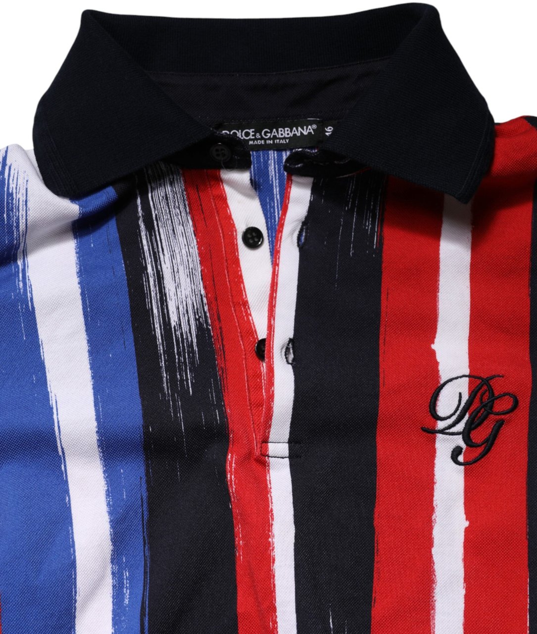 Dolce & Gabbana Multicolor Stripes Cotton Men Polo T-shirt Divers