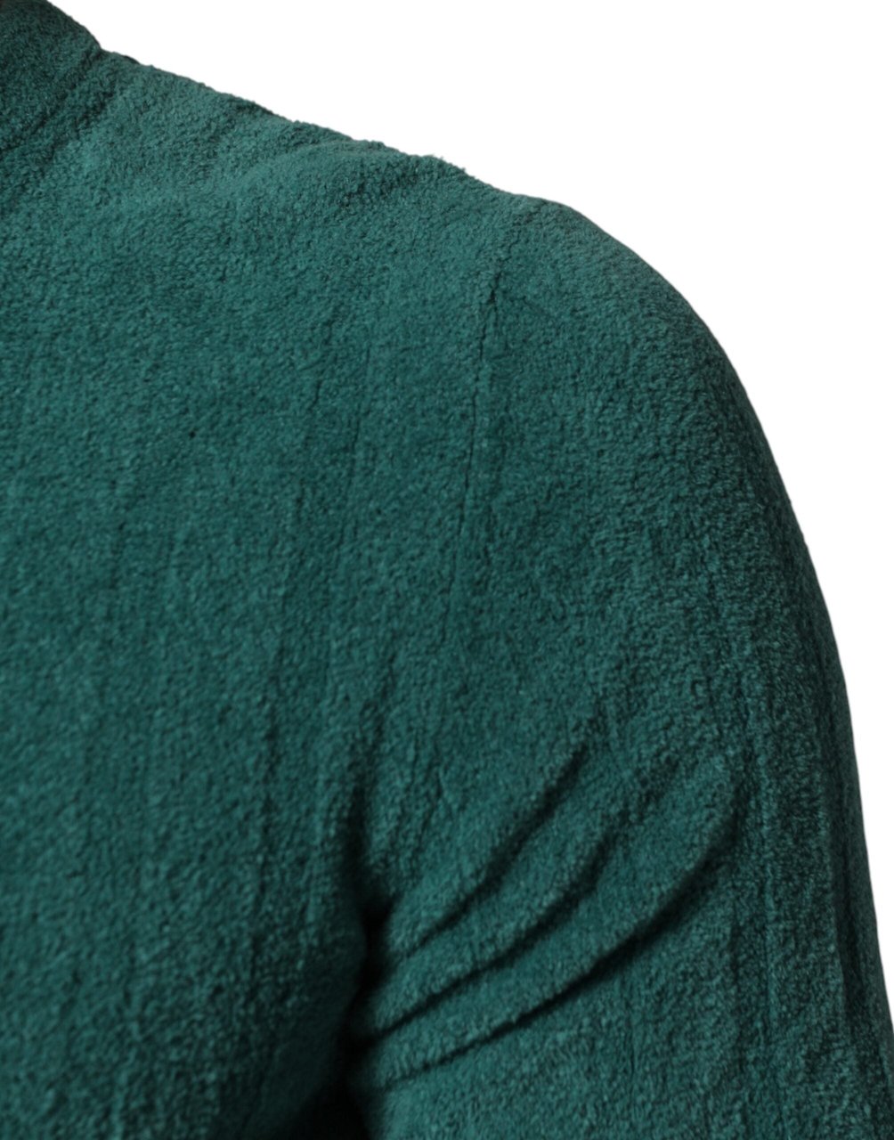 Dolce & Gabbana Dark Green Cotton Blend Men Crew Neck T-shirt Donkergroen