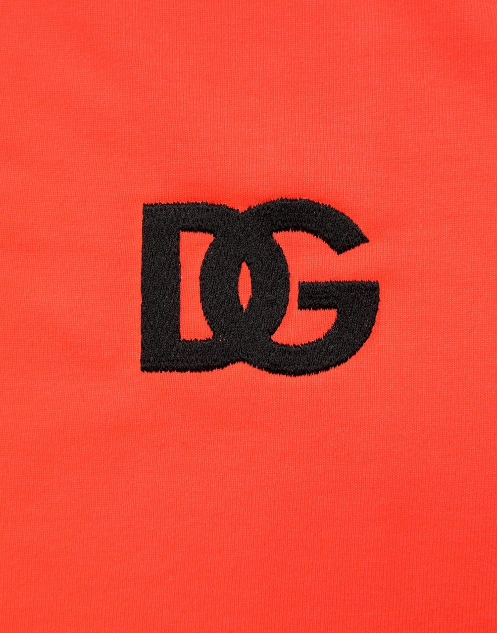Dolce & Gabbana Neon Orange Polyester Crew Neck Men T-shirt Oranje