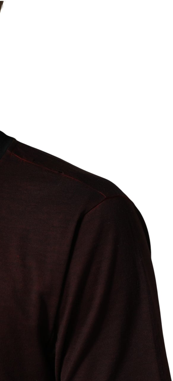 Dolce & Gabbana Maroon DG Crown Cotton Crew Neck Men T-shirt Maroon