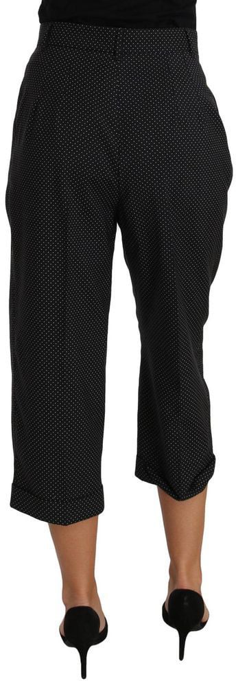 Dolce & Gabbana Black Cotton Pants Zwart