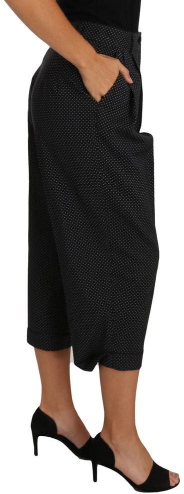 Dolce & Gabbana Black Cotton Pants Zwart