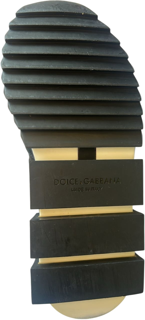 Dolce & Gabbana Black Mesh Sorrento Trekking Sneakers Shoes Zwart
