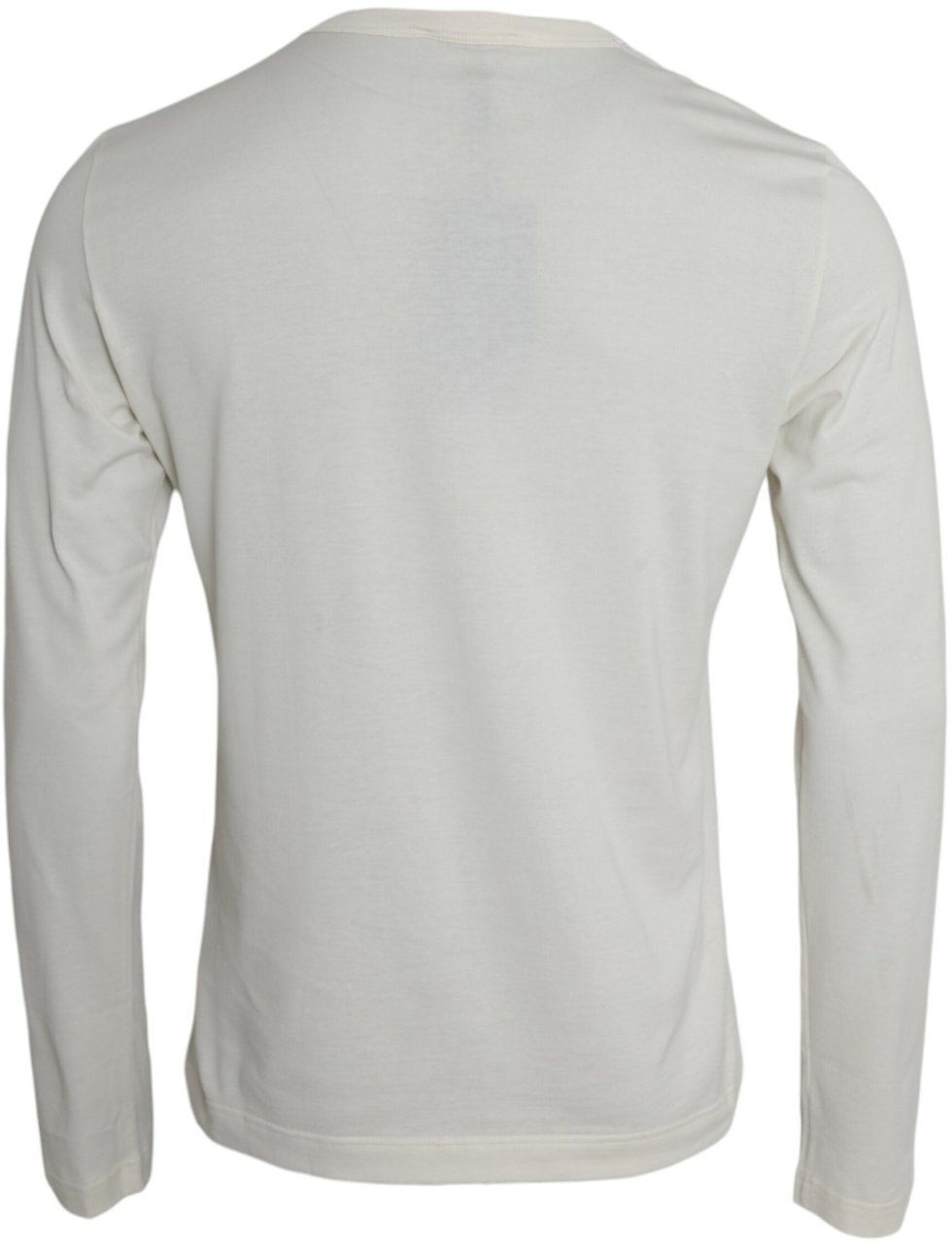 Dolce & Gabbana White Cotton Long Sleeve T-Shirt Wit