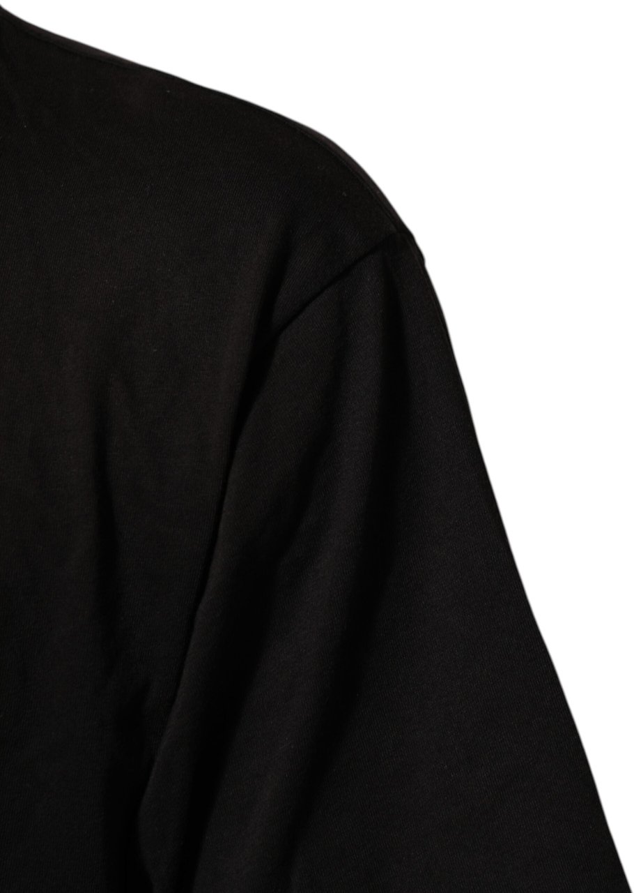 Dolce & Gabbana Black Logo Print Cotton Crew Neck T-shirt Zwart