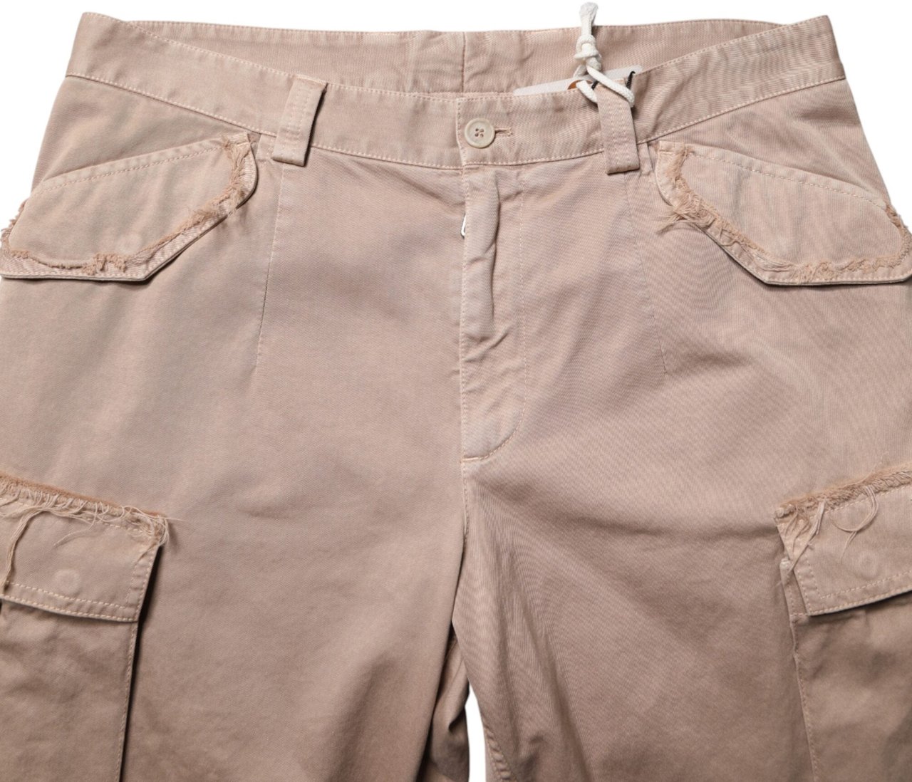 Dolce & Gabbana Beige Straight Cargo Chino Men Trouser Pants Beige