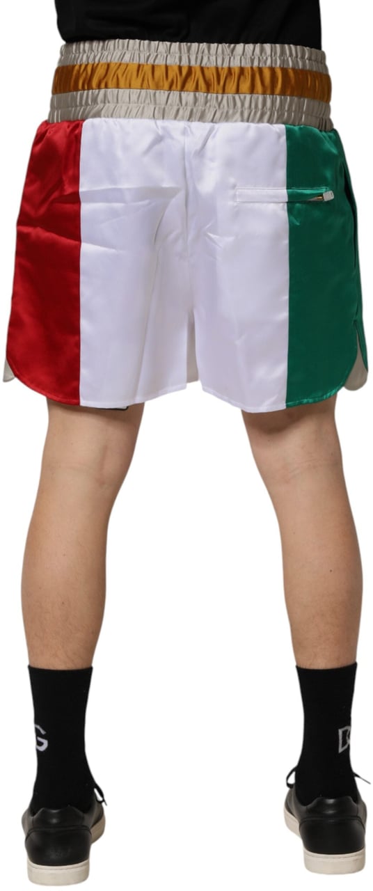 Dolce & Gabbana Multicolor Italia Polyester Bermuda Shorts Divers