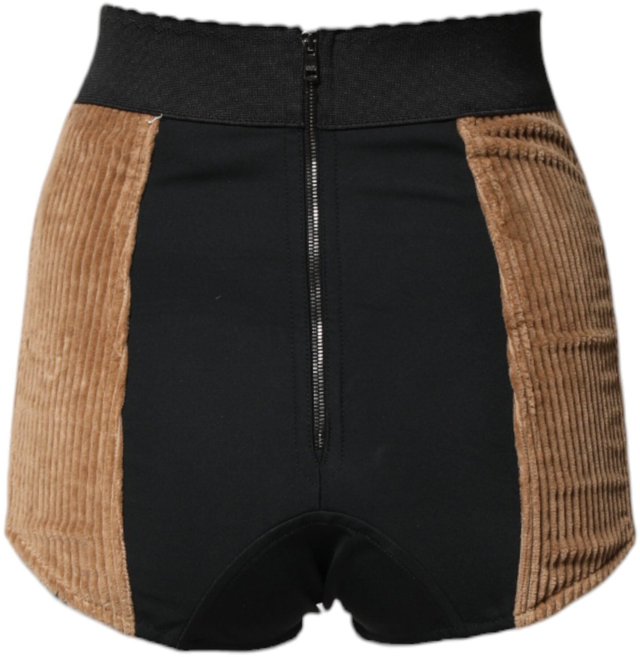 Dolce & Gabbana Brown Cotton High Waisted Hot Pants Shorts Bruin