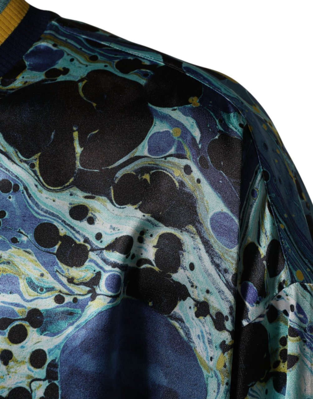 Dolce & Gabbana Multicolor Marble Print Pullover Sweater Divers