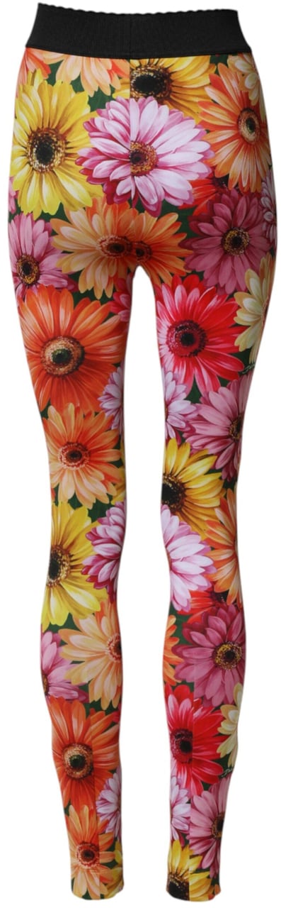 Dolce & Gabbana Multicolor Floral Leggings StretchWaist Pants Divers