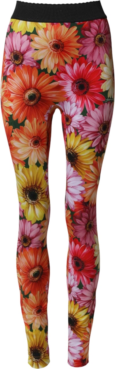 Dolce & Gabbana Multicolor Floral Leggings StretchWaist Pants Divers