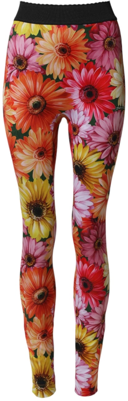 Dolce & Gabbana Multicolor Floral Leggings StretchWaist Pants Divers