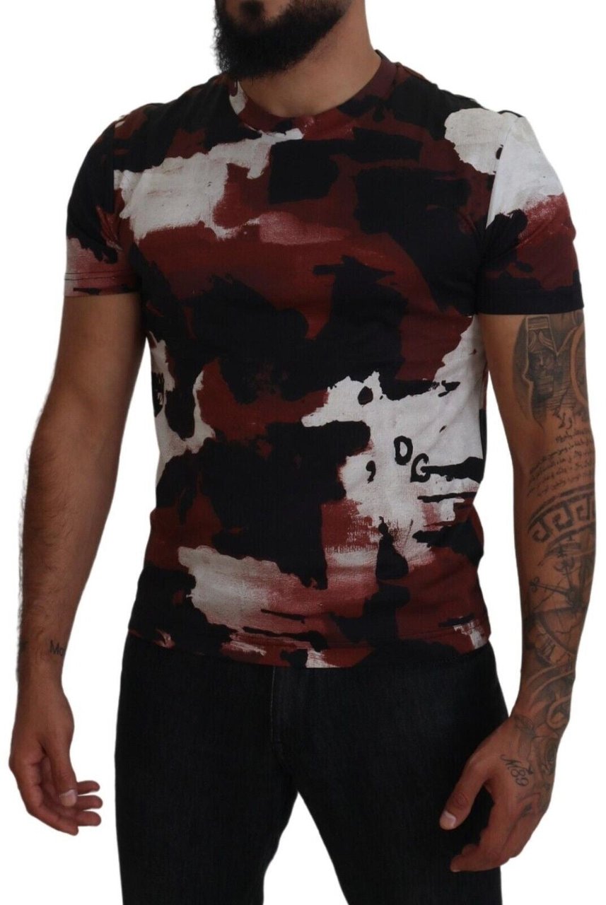 Dolce & Gabbana Multicolor Tie Dye Cotton Crew Neck T-shirt Divers