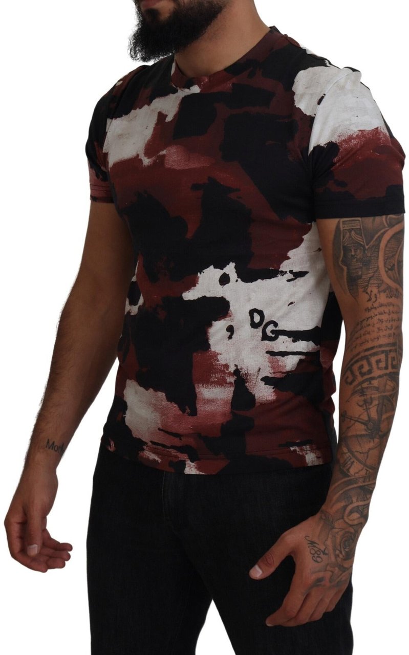 Dolce & Gabbana Multicolor Tie Dye Cotton Crew Neck T-shirt Divers