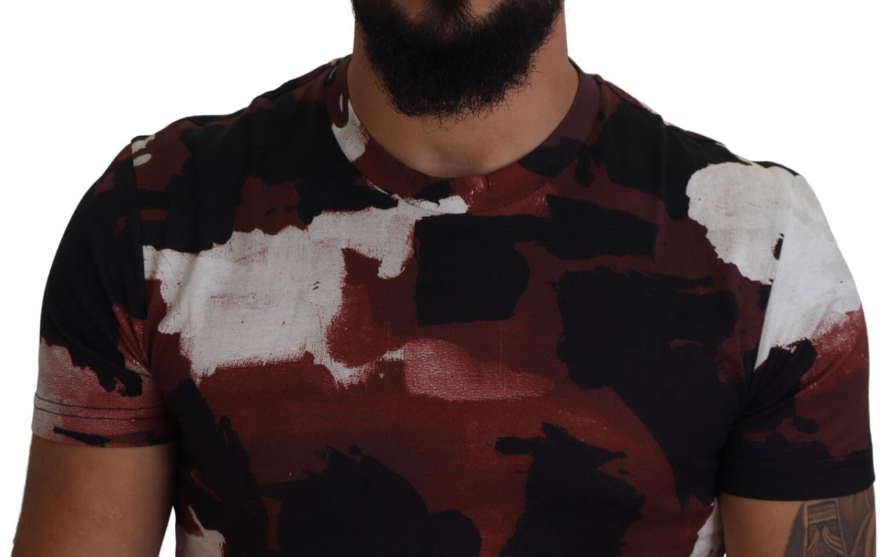 Dolce & Gabbana Multicolor Tie Dye Cotton Crew Neck T-shirt Divers