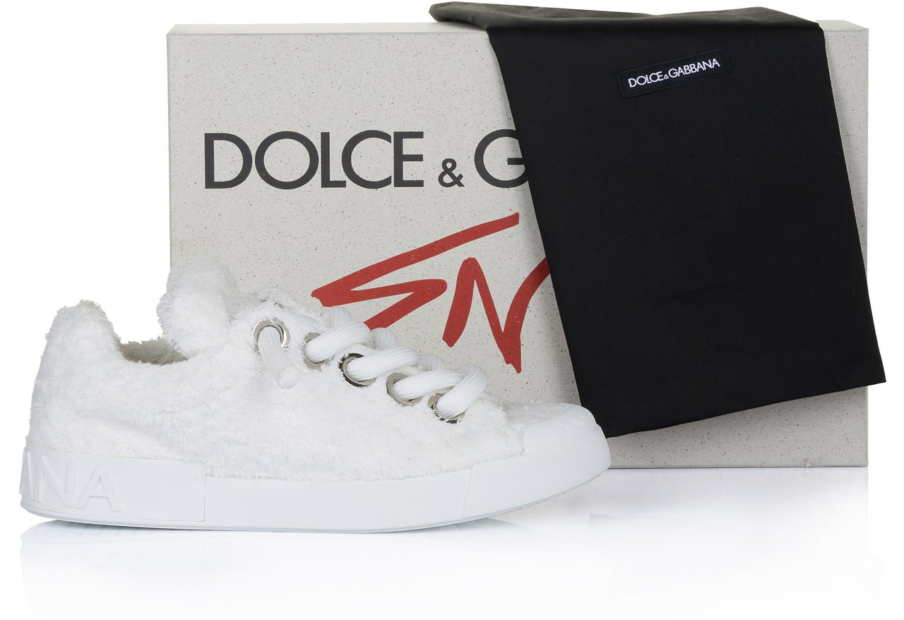 Dolce & Gabbana Portofino Sneaker beige Wit