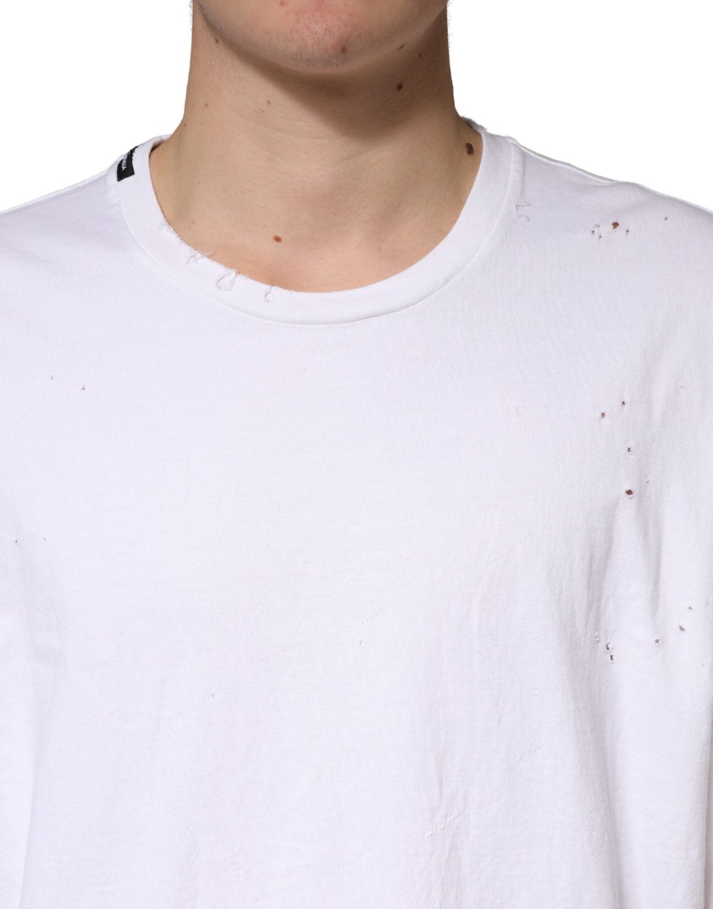 Dolce & Gabbana White Cotton Crewneck Short Sleeve T-Shirt Wit