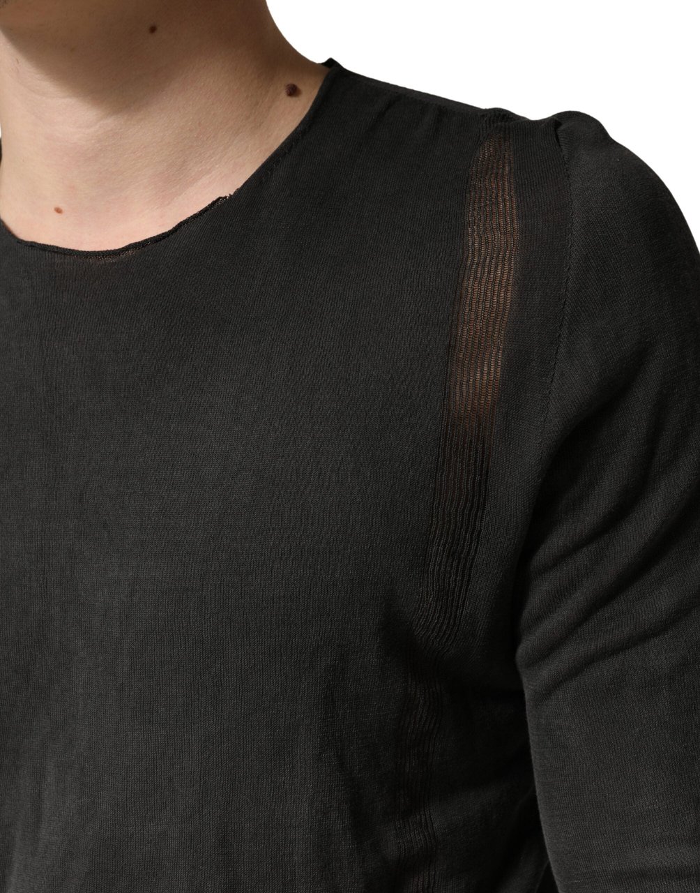 Dolce & Gabbana Dark Grey Cotton Crewneck Short Sleeve Grijs