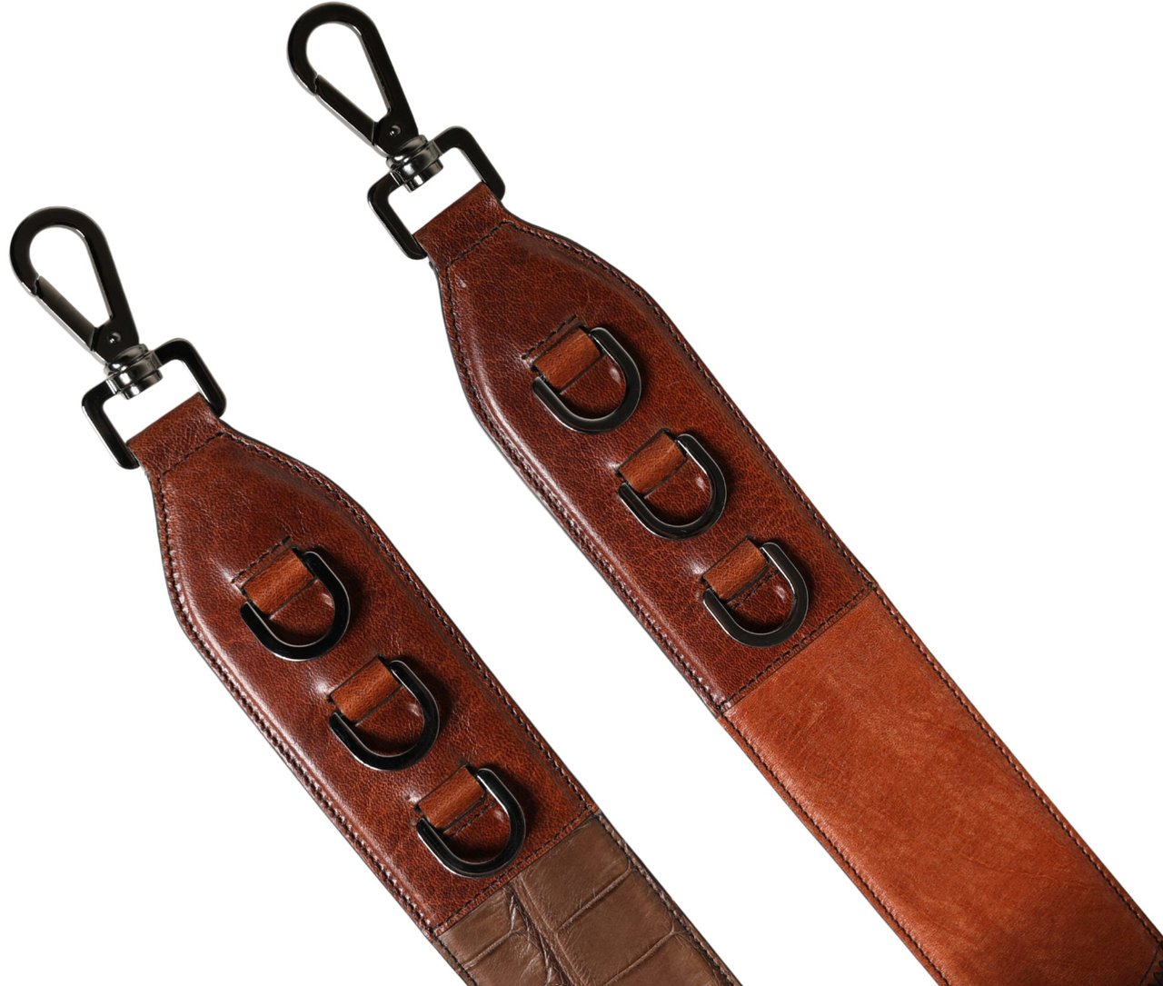 Dolce & Gabbana Brown Horse Velvet Leather Bag Accessory Shoulder Strap Bruin