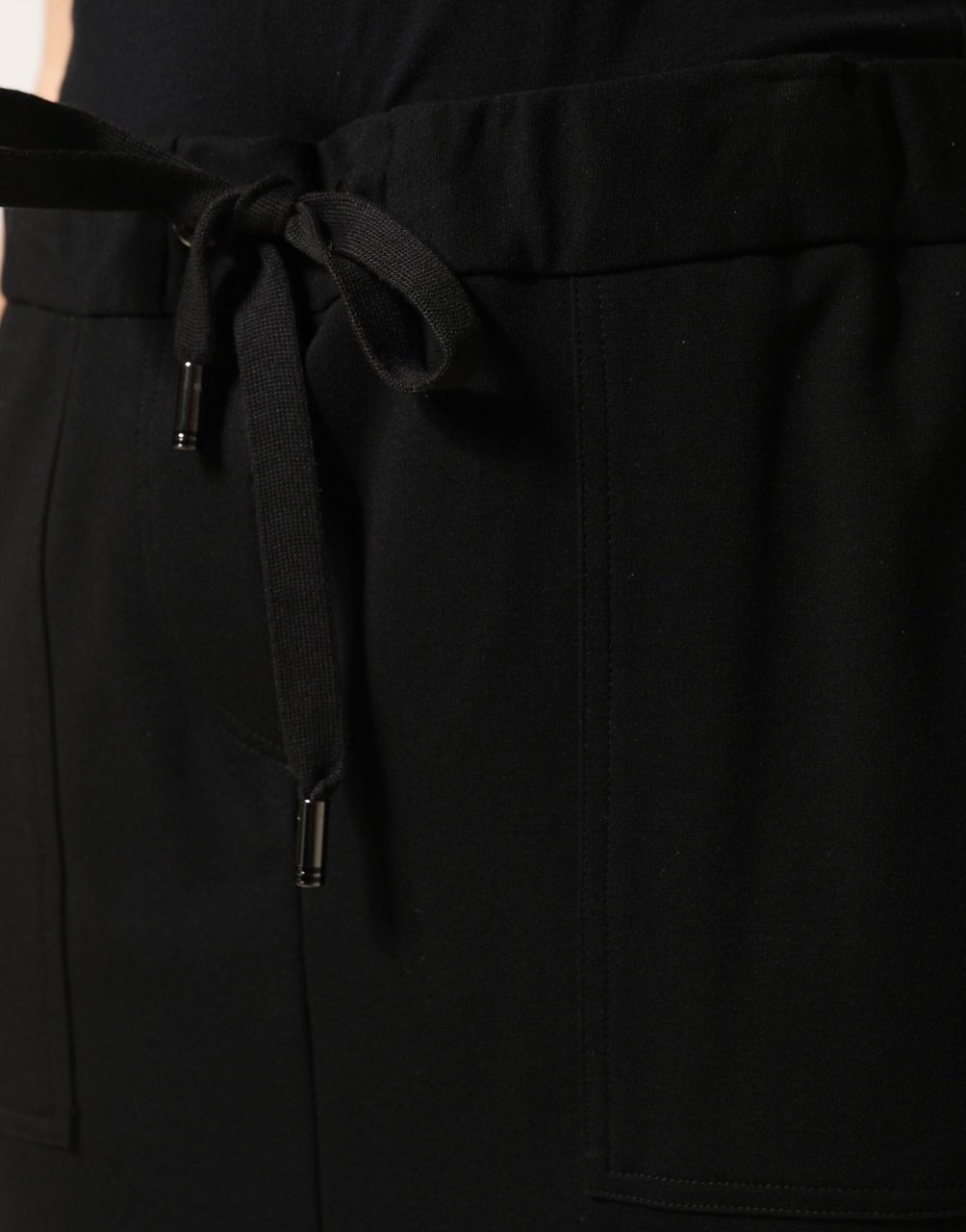 Dolce & Gabbana Black Cotton Drawstring Long Maxi Cargo Skirt Zwart