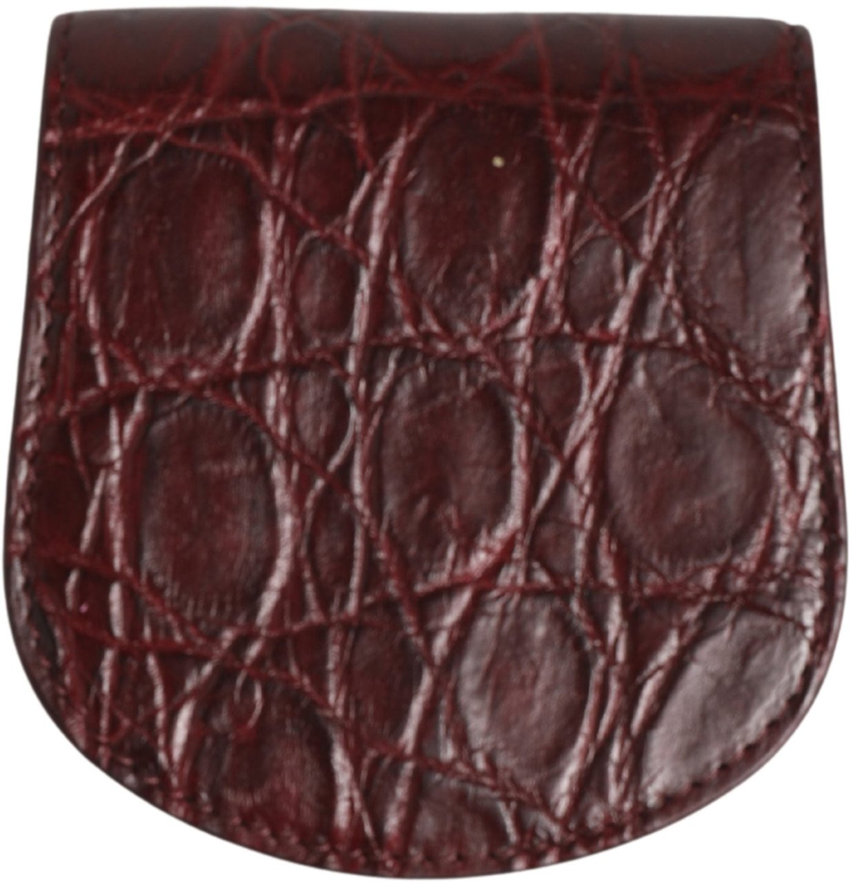 Dolce & Gabbana Burgundy Exotic Skin Condom Case Holder Pocket Wallet Maroon