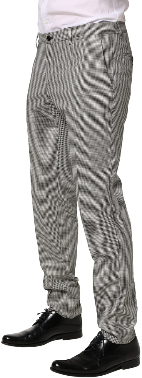 Dolce & Gabbana Gray Cotton Skinny Dress Formal Trouser Pants Grijs