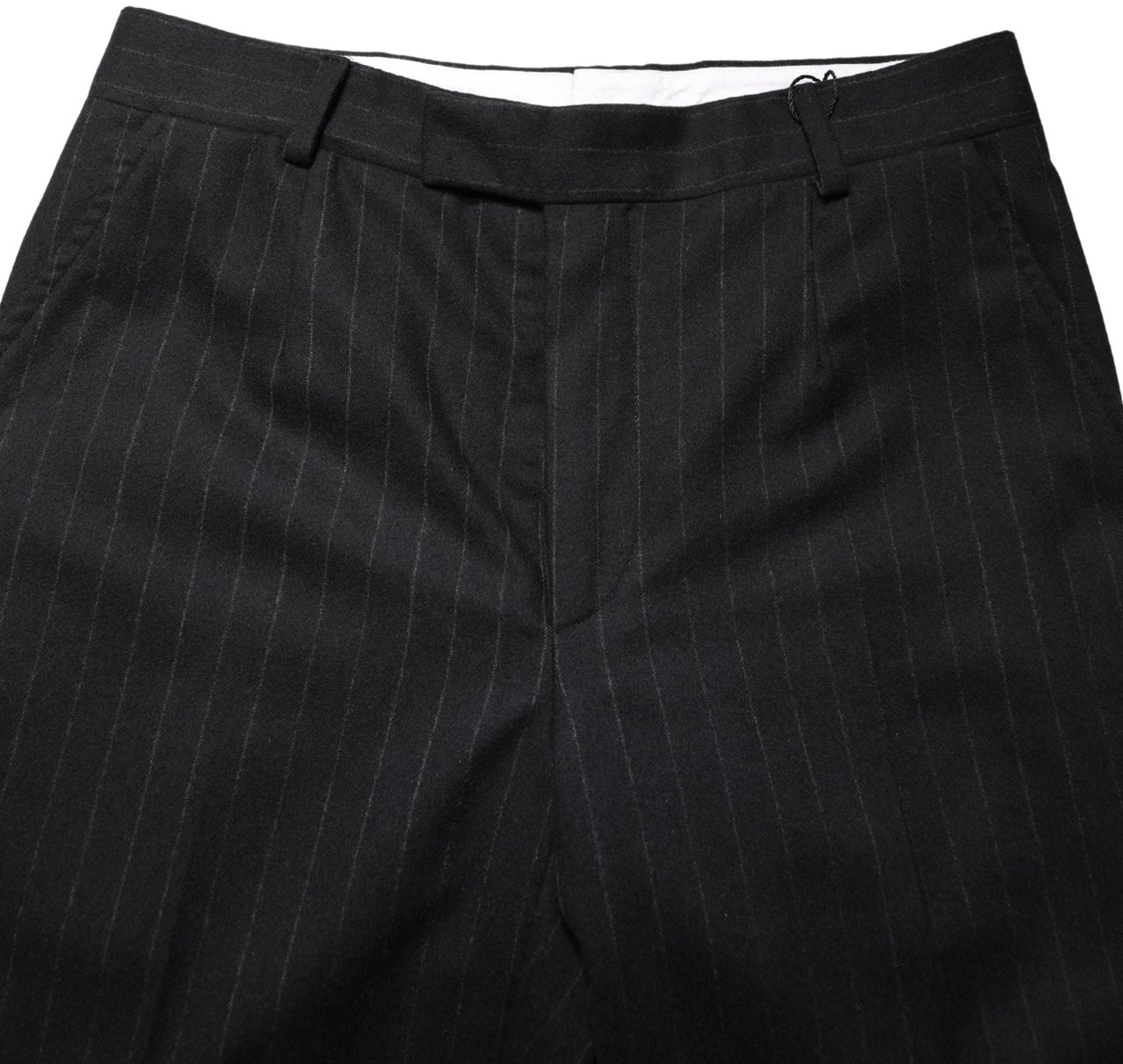 Dolce & Gabbana Black Stripes Wool Dress Formal Trouser Pants Zwart