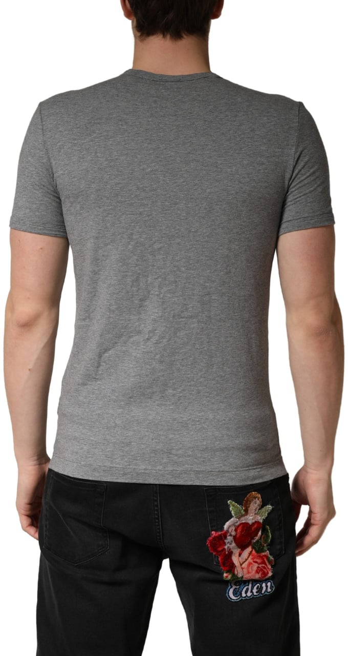 Dolce & Gabbana Gray DG Logo Crew Neck Men Underwear T-shirt Grijs